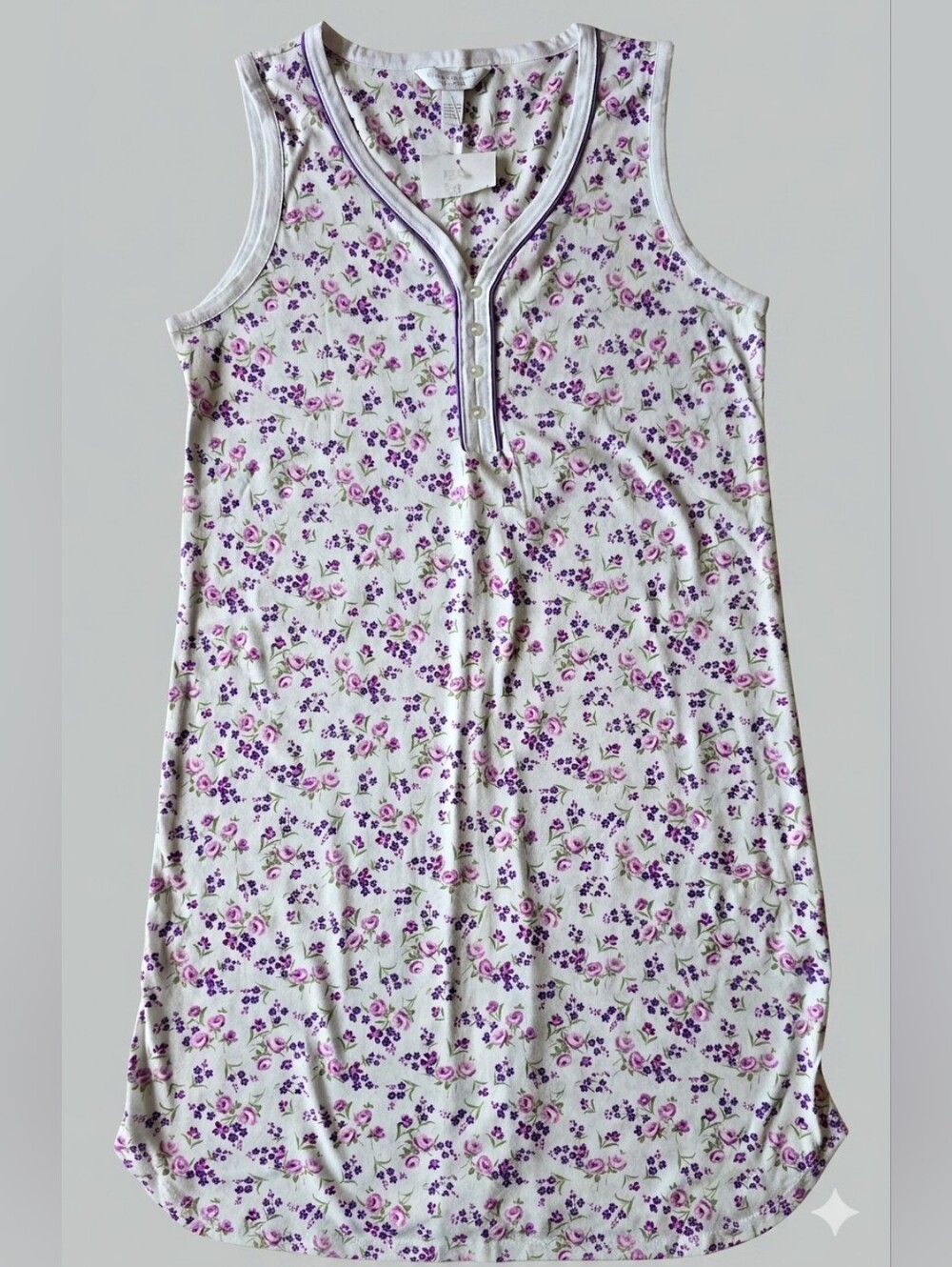 Charter Club Cotton Floral Cottagecore Nightgown Pajama Dress S Prairie Feminine - Picture 2 of 11